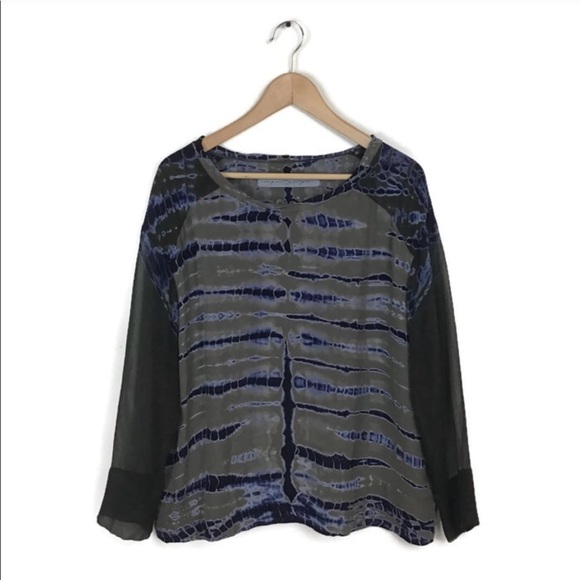 Raquel Allegra Top Blouse Silk Tie Dye